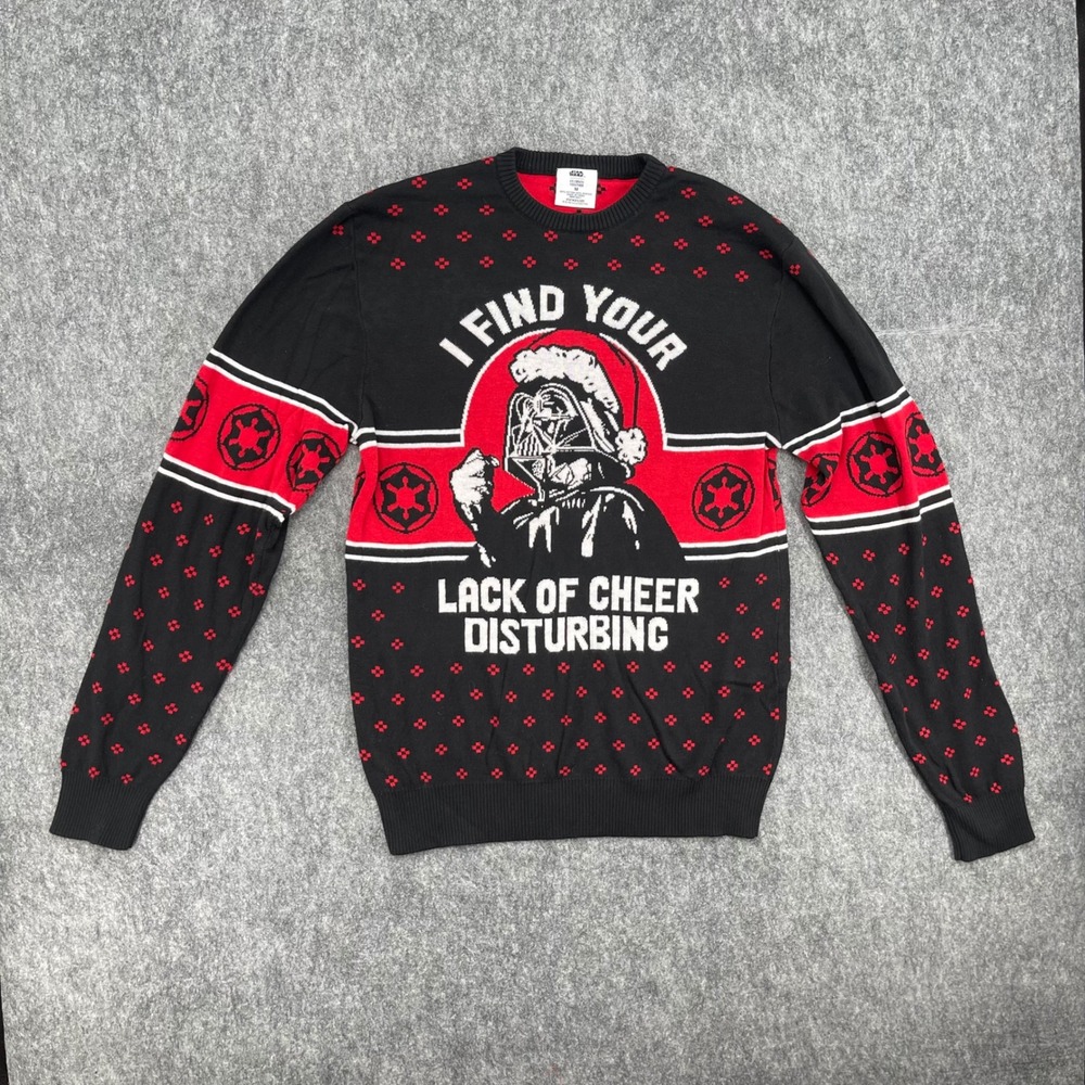Star Wars Sweater Mens Medium Darth Vader Lack Of Cheer Disturbing Christmas
